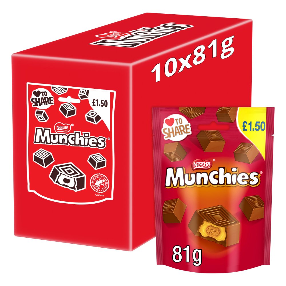 Munchies Milk Chocolate & Caramel Share Bag 81g PMP £1.50