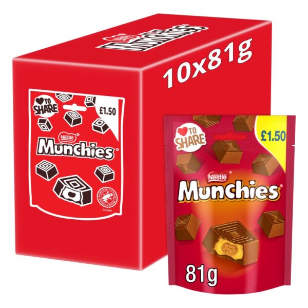 Munchies Milk Chocolate & Caramel Share Bag 81g PMP £1.50