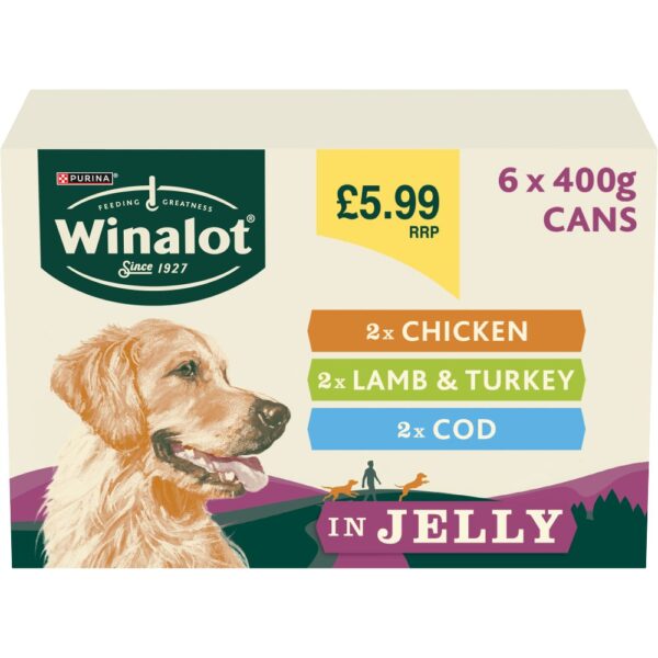 WINALOT Classics Mixed in Jelly Wet Dog Food 6x400g PMP