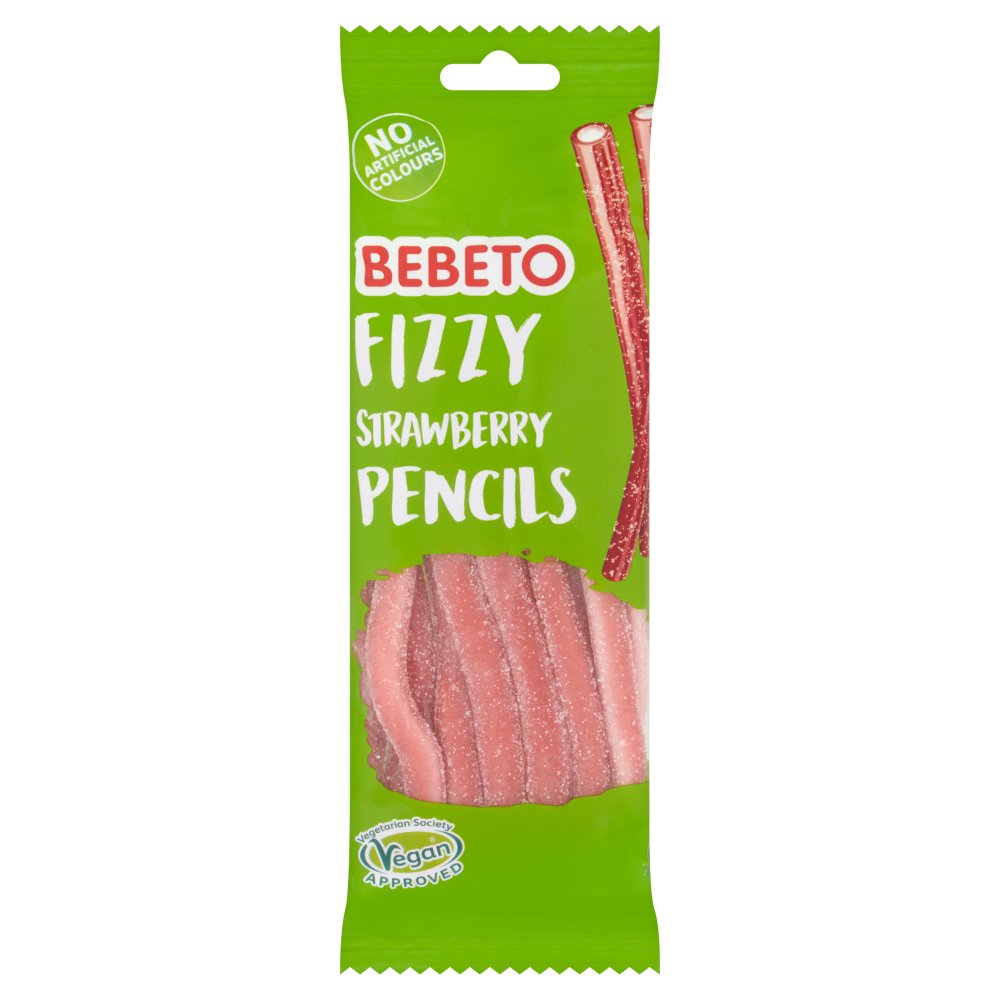 Bebeto Fizzy Strawberry Pencils 160g