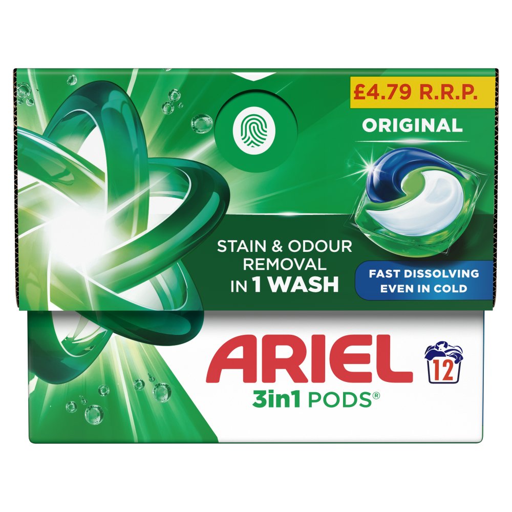 Ariel 3in1 PODS®, Washing Capsules 12