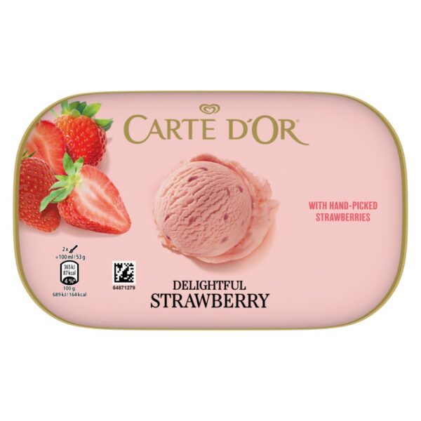 Carte D'or Ice Cream Tub Delightful Strawberry 900 ml