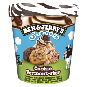 Ben & Jerry's Ice Cream Tub Cookie Vermont-ster Sundae 427 ml