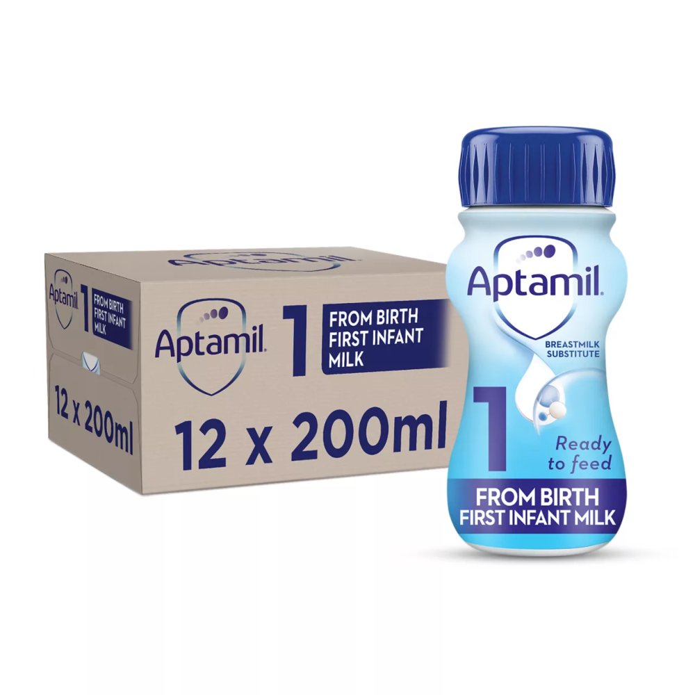Aptamil 1 First Baby Milk Formula Liquid Ready to Feed from Birth 200ml
