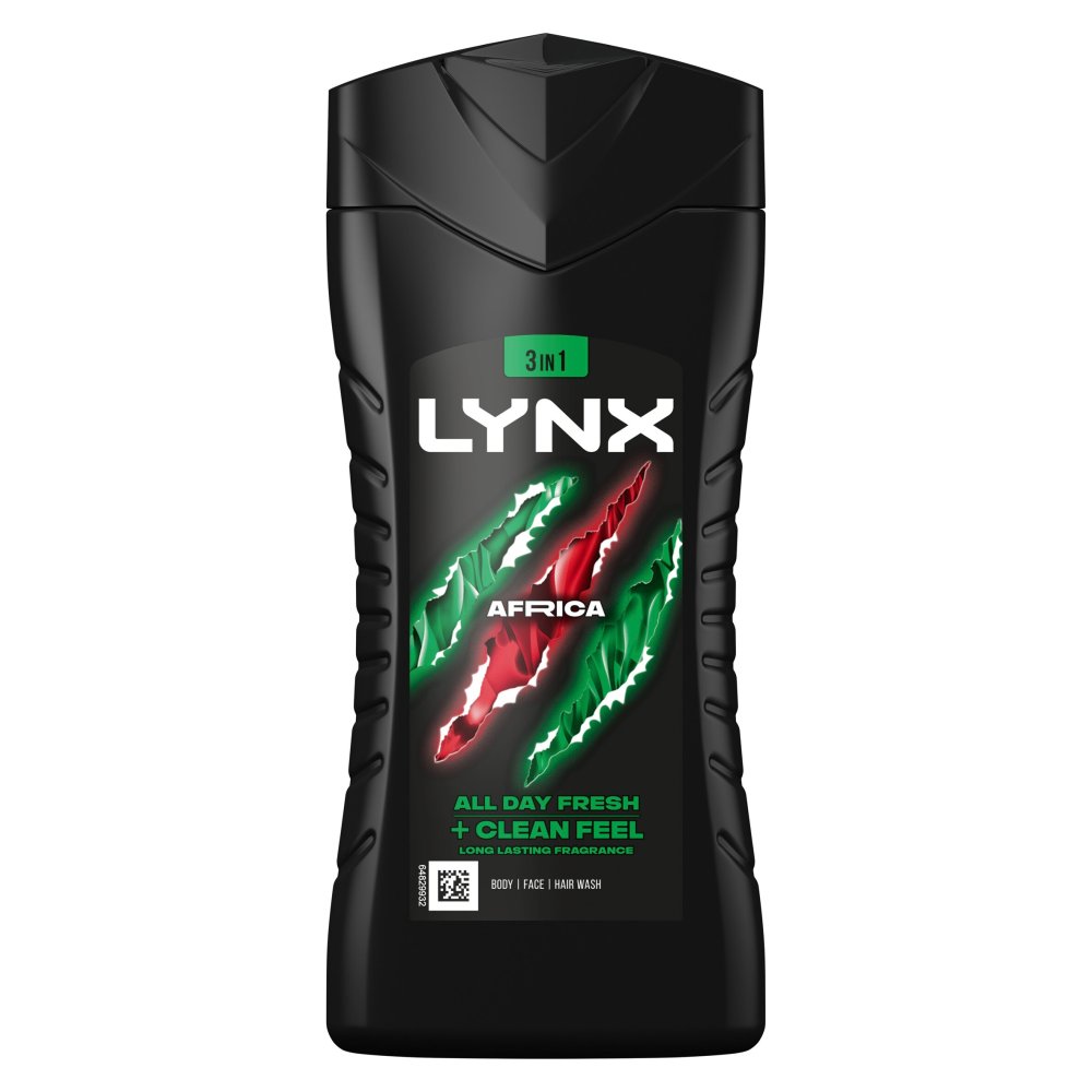 Lynx 3-in-1 Body Wash Africa 3x 225 ml