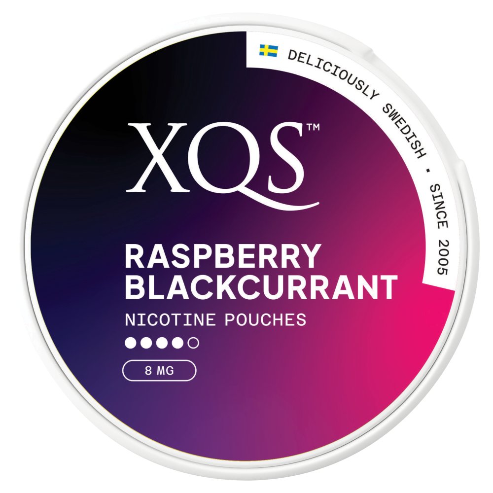 XQS 20 Raspberry Blackcurrant Nicotine Pouches 8mg