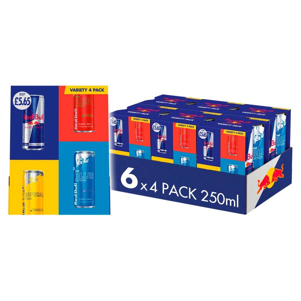 Red Bull Energy Drink Editions Variety Pack 250ml x 4 (Pack of 6), PM 5.35