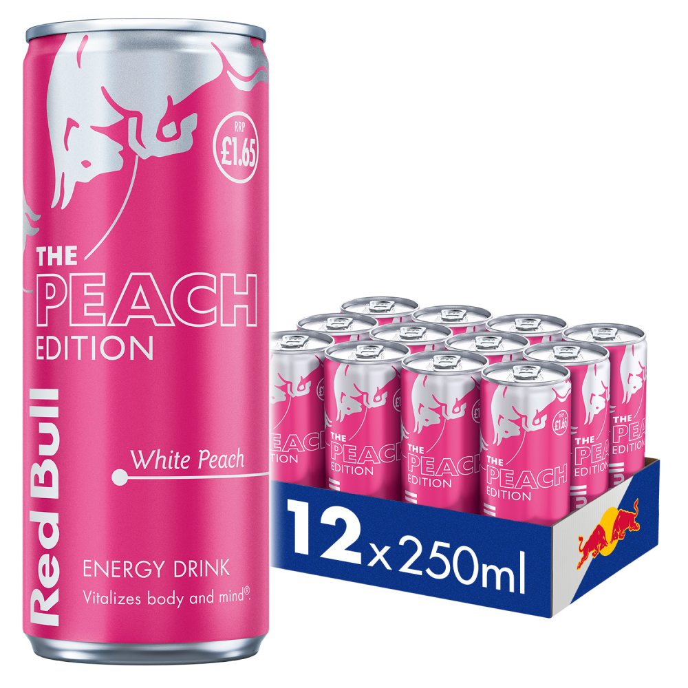 Red Bull Energy Drink Summer Edition White Peach 250ml 12 Pack PM 1.65